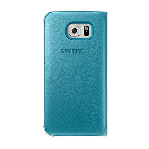 Galaxy S6 Orjinal S-view Cover (deri Görünümlü) - Mavi Ef-cg920plegww