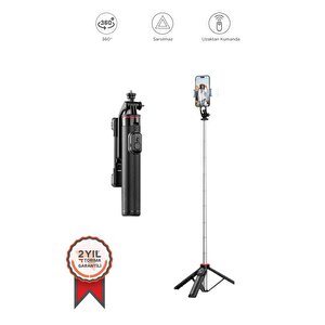 Torima Q12 Çok Amaçlı Tripod Kumandalı Selfie Çubuğu Siyah