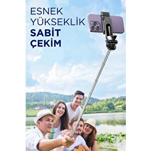Torima Q12 Çok Amaçlı Tripod Kumandalı Selfie Çubuğu Siyah