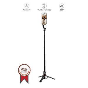 Torima L20 Çok Amaçlı Tripod Kumandalı Selfie Çubuğu Siyah