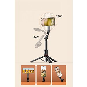 Torima L20 Çok Amaçlı Tripod Kumandalı Selfie Çubuğu Siyah