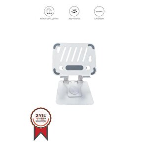 Torima Jx-045 Beyaz Katlanabilir  Masaüstü Telefon Ve Tablet Standı Tablet / Telefon Tutucu