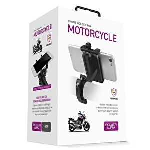 Powerway Mt15 Motosiklet Bisiklet Scooter İçin Dayanıklı Gidon Uyumlu Cnc Alüminyum Telefon Tutucu