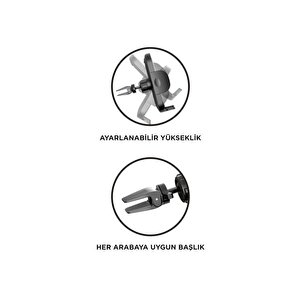 Torima Siyah Jx-046 Car Holder Araç İçi Havalandırma Telefon Tutucu