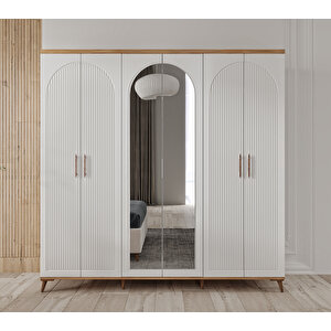 Ücretsiz Montaj Guneystore Nevada 6 Kapaklı Komple Mdf Yatak Odası Takımı