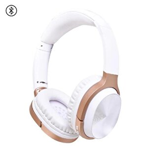 20w Süper Bass Csr Çip 200 Saat Bekleme Süreli 5.0 Kulak Üstü Bluetooth Kulaklık Beyaz Blt-20