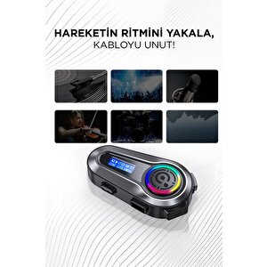 Torima Q10 Helmet Siyah Lcd Ekranlı Bluetooth Motosiklet Kulaklığı Intercom