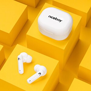 Hive Pins 3 Beyaz Bluetooth 5.1 Suya Dayanıklı Kulaklık