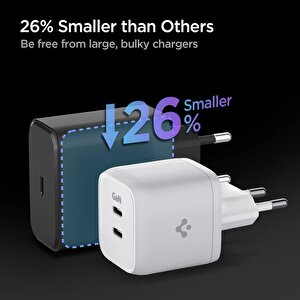 Spigen 45w Usb-c 2 Port Mini Adaptör Samsung Pps 2.0 Şarj Isı Düşürücü Gan Hızlı Şarj Aleti Iphone & Android & Ipad & Macbook Type