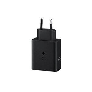 Ep-t5020x 50w Type-c Çift Çıkışlı Kablolu Hızlı Şarj Adaptörü Siyah Samsung Türkiye Garantili