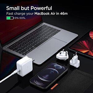Spigen 45w Usb-c 2 Port Adaptör - Hızlı Şarj Aleti Iphone & Android & Ipad & Macbook Type-c Değiştirilebilir Başlık Pe2010 - Ach02