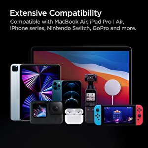 Spigen 45w Usb-c 2 Port Adaptör - Hızlı Şarj Aleti Iphone & Android & Ipad & Macbook Type-c Değiştirilebilir Başlık Pe2010 - Ach02