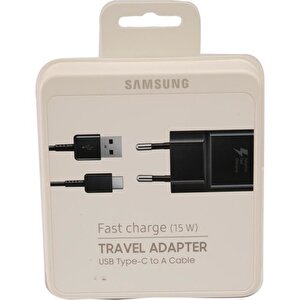 Samsung Ta20 Usba To Type-c Kablolu Set Hızlı Seyahat Şarjı Siyah - Ep-ta20ebengww(samsung Türkiye Garantilidir)