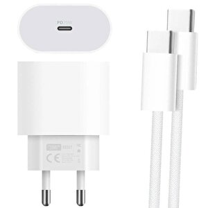 Powerway Rxs27 20w Type-c Şarj Adaptörü - Kablo Seti (apple 15 Pro-pro Max Uyumlu)