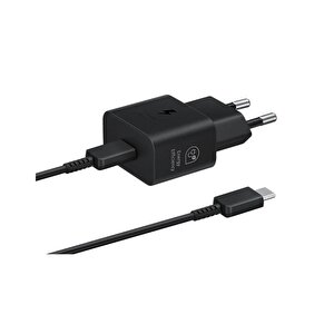 Ep-t2510x 25w Hızlı Şarj Aleti Type-c To Type-c Kablolu Set Siyah (samsung Türkiye Garantili)