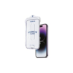 Sunix Iphone 16 Pro Max İle Uyumlu Kolay Uygulama Aparatlı Premium Ekran Koruyucu Cam