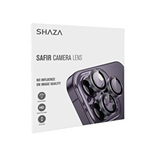 Iphone 16 Pro / 16 Pro Max İle Uyumlu Darbeye Dayanıklı Mekanizmalı Safir Kamera Lens Koruyucu Siyah