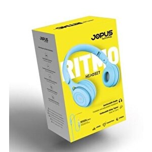 Jopus Ritmo Kulak Üstü Kablolu Kulaklık Katlanabilir Js-80 (mavi)