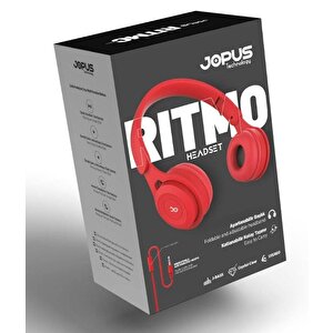 Jopus Ritmo Kulak Üstü Kablolu Kulaklık Katlanabilir Js-80 (kırmızı)