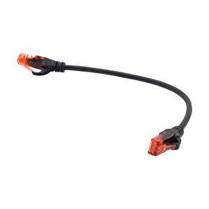 Di̇gi̇tus Patch Cord Utp Cat6 0.25 Mt Black (10'lu Paket)