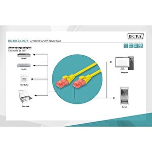Digitus 10m Cat6 Utp Dk-1617-100/y Sarı Patch Kablo