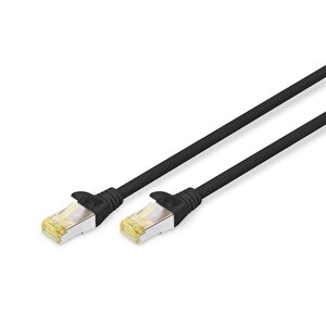Cat 6a S-ftp Patch Kablosu, Lszh, Cu, Awg 26/7, 0.50 Metre, Siyah Renk