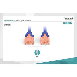 Digitus 10m Cat6 Utp Dk-1617-100/b Mavi Patch Kablo