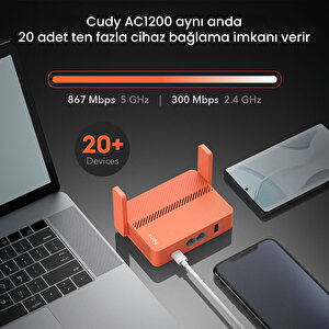 Cudy Tr1200 300mbps/2.4ghz 867mbps/5ghz 1xwan 1xlan Mesh/wisp/vpn Travel Router