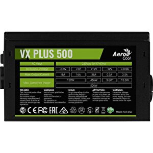 Aerocool Ae-vxp500a Vx Plus 500w 38a 12v Akti̇f Pfc Güç Kaynaği