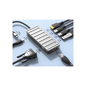 100w 7in1 Usb-c  Hub Adaptör Hb-12