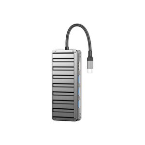Pd 100w 7in1 Usb-c To Tf/sd-hdmi Hub Adaptör Hb-13