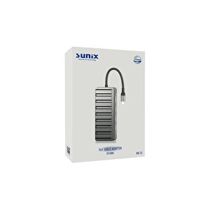 Sunix Pd 100w 7in1 Usb-c To Tf/sd-hdmi Hub Adaptör Hb-13