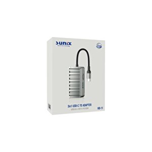 Sunix 100w Pd 3in1 Type-c To Hdmi Hub Port Adaptör Hb-11