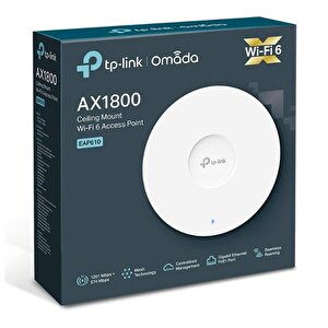 Omada Eap610 Ax1800 Dual Band Wifi6 1xgbit Rj45 2.4ghz/5ghz Tavan Ti̇pi̇ Access Point (adaptörlü)