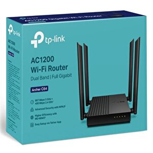 Tp-link Archer C64 Ac1200 2.4/5ghz 1200mbps Mu-mimo İç Ortam Kablosuz Wifi Router