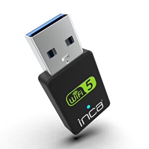 Inca Iuwa-650x 650mbps  Bluetooth 4.2 Dual-bant Kablosuz-ac Nano Usb Adaptör