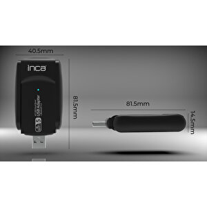 Inca Iuwa-1300x 1300mbps  Bluetooth 4.2 Dual-bant Kablosuz-ac Usb Adaptör