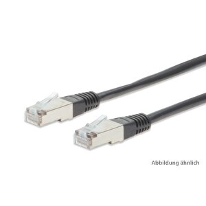 Cat.5e Crossover Patch Kablo, S/stp, Zırhlı, Awg 26, Altın Kaplama, 5 Metre, Siyah Renk