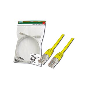 Digitus Patch Kablo, Utp, Cat. 5e, 1 Metre, Awg 26/7, Sarı Renk, 3p Sertifikalı