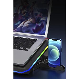 Torima Cf-04 Ayarlanabilir Dizüstü Bilgisayar Rgb Soğutma Fanı Siyah