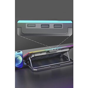 Torima Cf-04 Ayarlanabilir Dizüstü Bilgisayar Rgb Soğutma Fanı Siyah