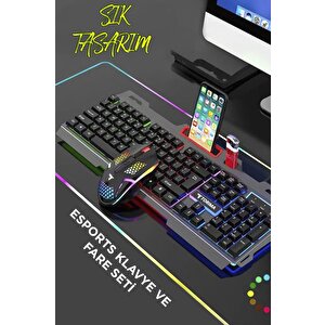 Torima Tmk-06 Siyah Gaming Rgb Işıklı Kablolu Q Klavye Ve Mouse Seti
