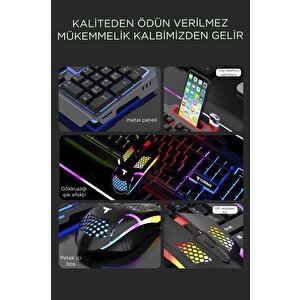 Torima Tmk-06 Siyah Gaming Rgb Işıklı Kablolu Q Klavye Ve Mouse Seti