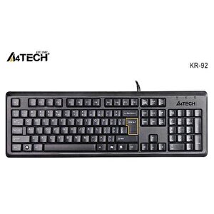 A4 Tech Kr-92 Q Tr Mm Si̇yah Usb Kablolu Klavye
