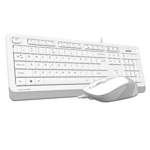 A4 Tech F1010 Q Usb Beyaz Tr Mm Klavye+opt Mouse