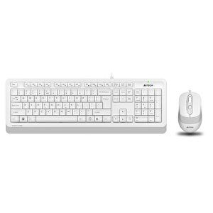 A4 Tech F1010 Q Usb Beyaz Tr Mm Klavye+opt Mouse