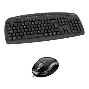Fk-146qu Usb Q Tr Mm Si̇yah Kablolu Klavye Mouse Set