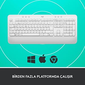 Logitech K650 T. Boy Kablosuz Türkçe Q Klavye Beyaz 920-010973