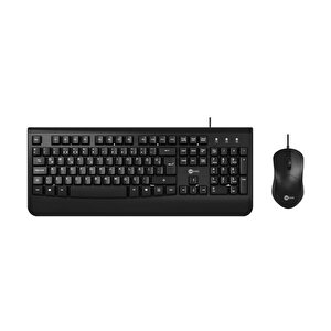 Lenovo Lecoo Cm105 Kablolu Klavye & Mouse Set Q Siyah