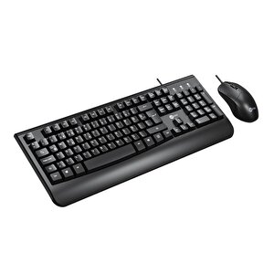 Lenovo Lecoo Cm105 Kablolu Klavye & Mouse Set Q Siyah